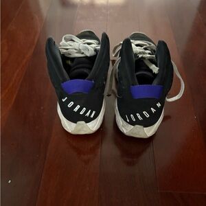 Jordan Kids Black, White, and Blue Sneakers